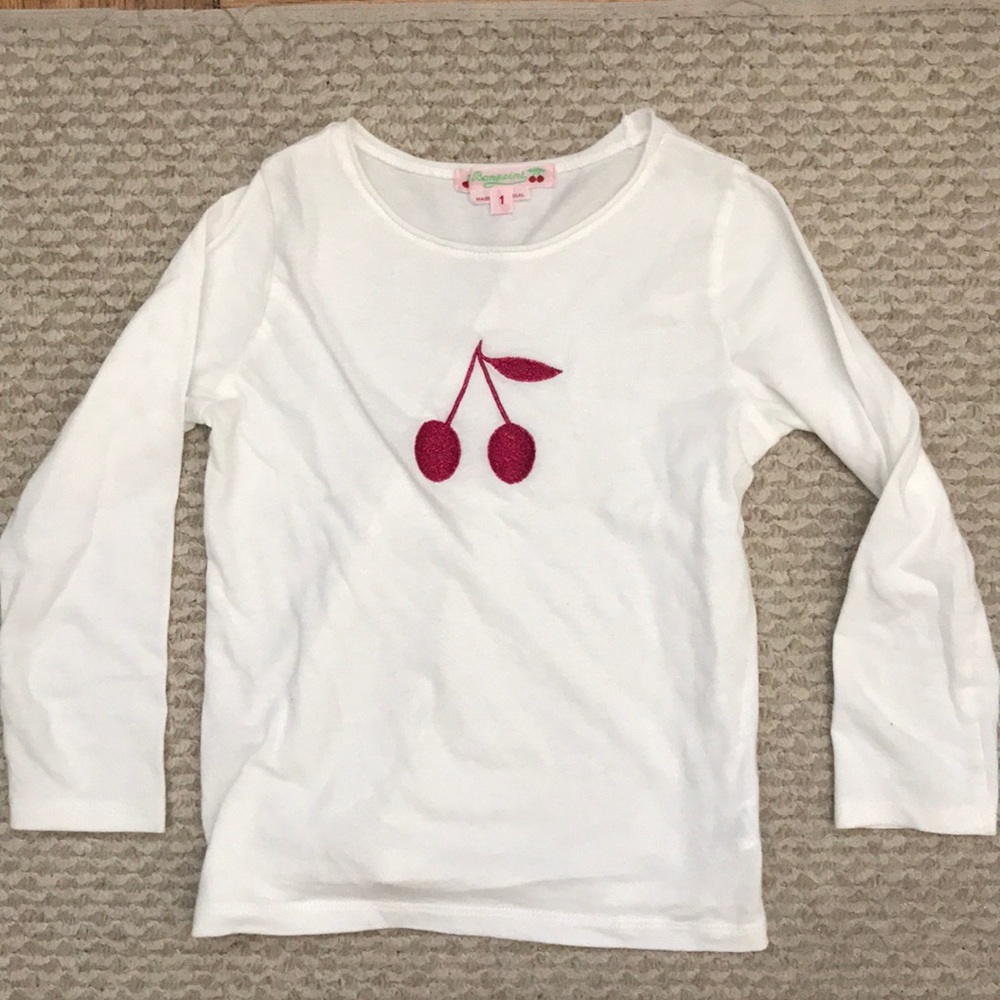 EUC Bonpoint Girls sz 4 outfit- L/S tee & skirt - Picture 2 of 5